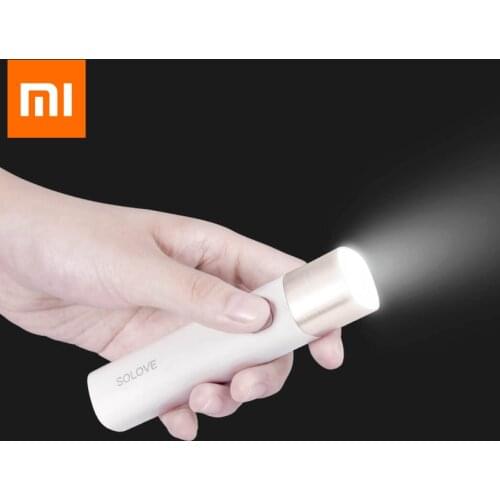 Xiaomi Youpin Solove X3 USB Rechargeable Brightness EDC Flashlight 3000mAh Power Bank Mini LED Torch Bike Lamp 3 color