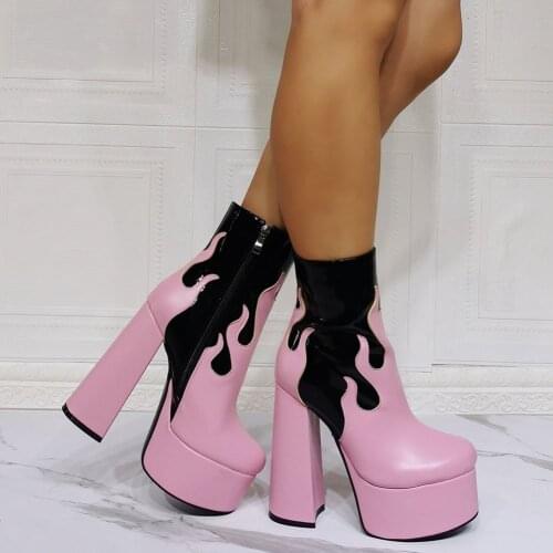 Ladeis Platform Fashion Super High Ankle Boots Woman Fashion Brand New Luxury Shoes Woman 2021 New Arrivals INS Hot Sale Popular