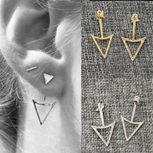 2018 Fashion Jewelry Personality Design Geometric Triangle Metal Earrings Bar Bohemian Earrings Women Elegant Earrings