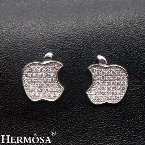 Hermosa Lovely Apple Design Stud Earrings Pretty Ladies Wedding Jewelry Party Gift Fashion Earring For Women