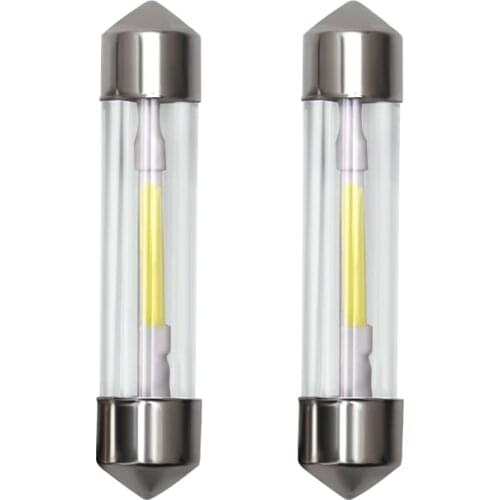 2pcs Car LED Festoon C5W C10W COB-Filament CANBUS 31/36/39/41mm Auto License Plate Light Interior Bulb White 6000K 12V Led Diode