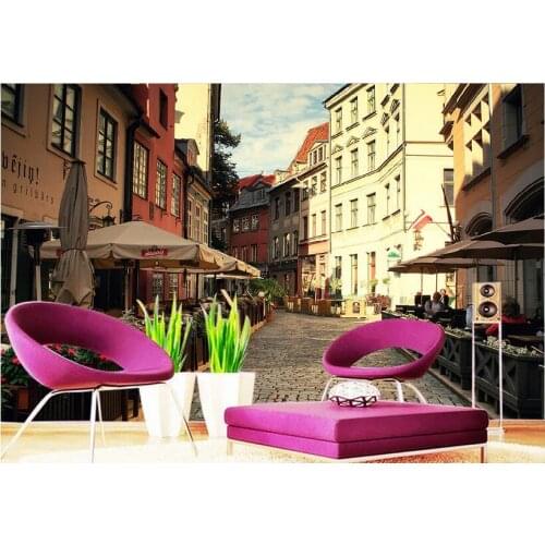 3d room wallpaper High-end custom mural non-woven wall sticker 3 d Town streetscape painting photo 3d wall murals wallpaper