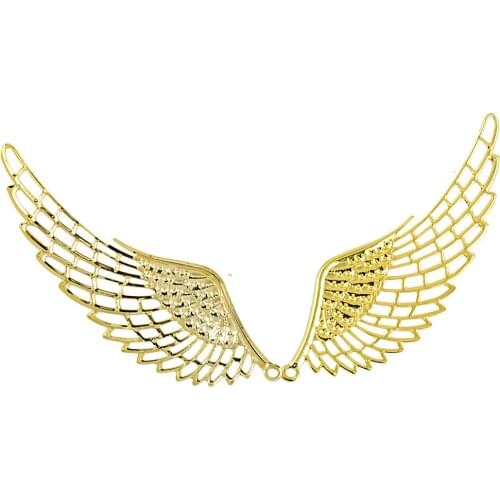 6Pcs Bulk Golden Filigree Angel Charms Pendant Jewelry DIY Making Findings