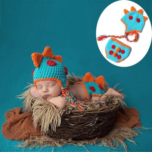 87HD Baby Boy Girl Newborn Kids Hat Beanie Hair Accessories Dinosaur Dragon Photo