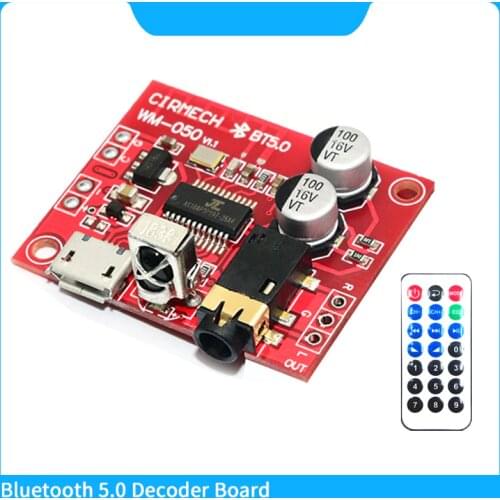 Audio Player Bluetooth 5.0 MP3 Decoder Board USB-disk TF Card WMA WAV FLAC APE DAC Remote Key Button Control