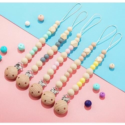 TYRY.HU Pacifier Clips Baby Pacifier Chain Holder Soother Nursing Jewelry Toy Dummy Nipples Pacifier Clips Nursing Necklace