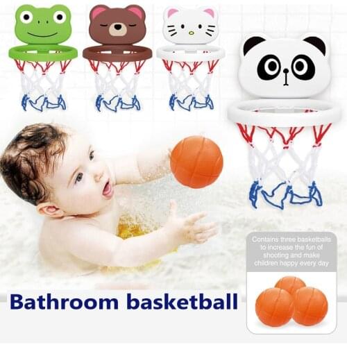 Toddler Bath Toys Kids Shooting Basket Bathtub Water Play Set for Baby Girl Boy with 3 Mini Plastic Basketballs Toy for Children