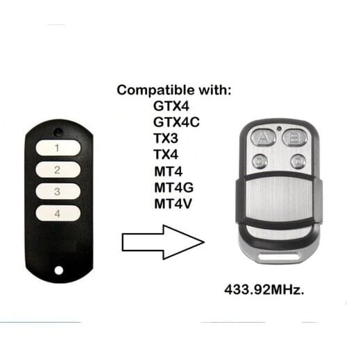 10pcs FOR GTX4, GTX4C,TX4 ,TX3,MT4,garage door compatible remote control opener 433.92MHZ