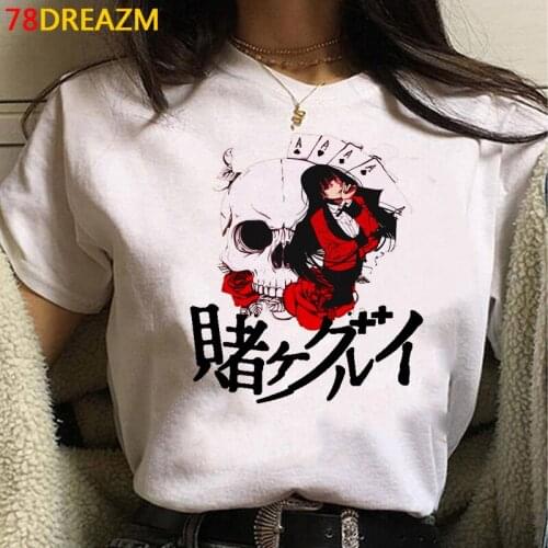 Kakegurui t-shirt t shirt women casual graphic tees women japanese harajuku top tees clothes white t shirt harajuku kawaii