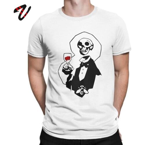 Humor T-Shirt for Men Skeleton Head Hellboy Christmas Gift Tops Cotton T Shirt Short Sleeve Tees Plus Size Clothes Mexico Skull