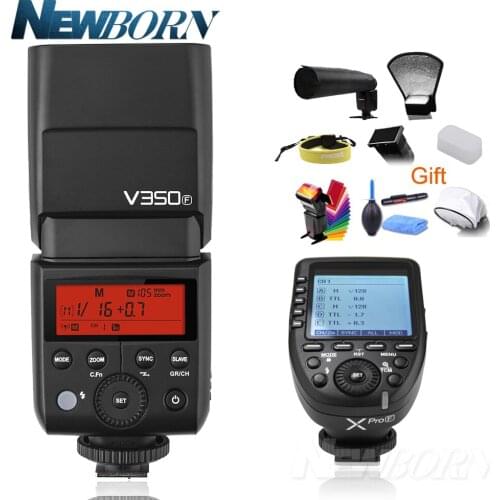 Godox V350F TTL HSS 1/8000s X System Camera Speedlite With Built-in 2000mAh Li-ion Battery + Xpro-F Transmitter for Fuji Camera