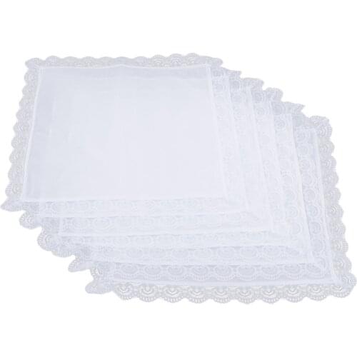 Classic Cotton Handkerchiefs White Square Handkerchief 26x27cm