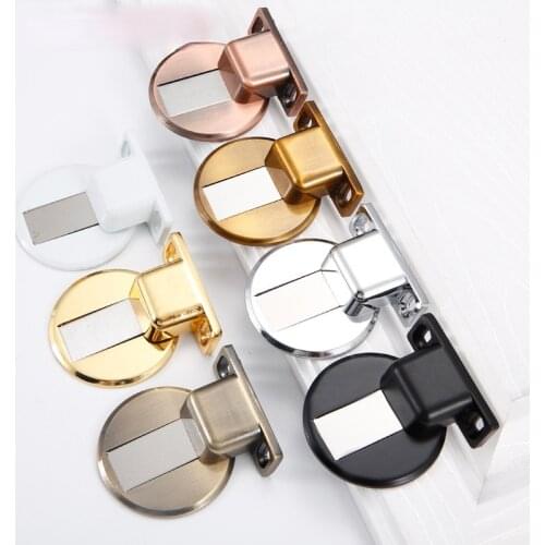 Magnet Door Stops Stainless Steel Door Stopper Magnetic Door Holder Toilet Glass Door Hidden Doorstop Furniture Hardware