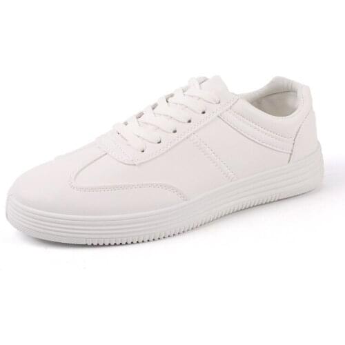 2020 Spring And Autumn New Mens Vulcanized Shoes Trend High Quality Solid Color Wild Fashion Casual Shoes White Black B25-28