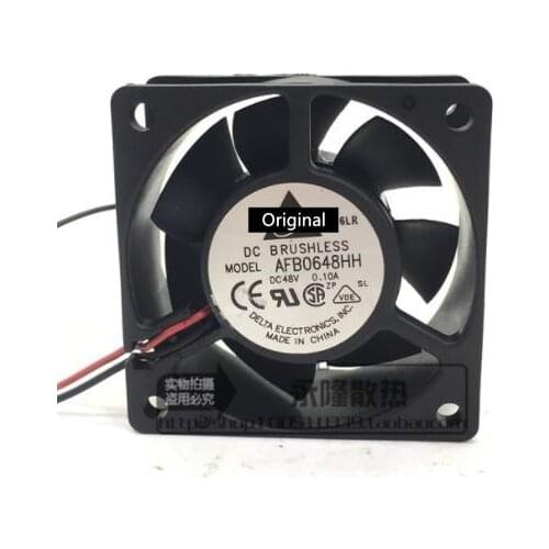 Original 100% working original AFB0648HH 6CM 60MM 60*60*25 mm 6025 DC 48V 0.12A three-wire speed Server Inverter Cooling fan
