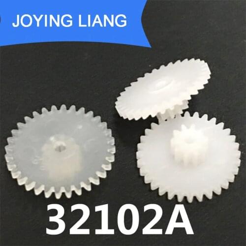 32102A 32102B 32102.5B 0.5M Plastic Steampunk Gears OD 17mm 32 Teeth + 10 Teeth 2mm Tight 2.5MM Loose Fiting DIY Model Gears