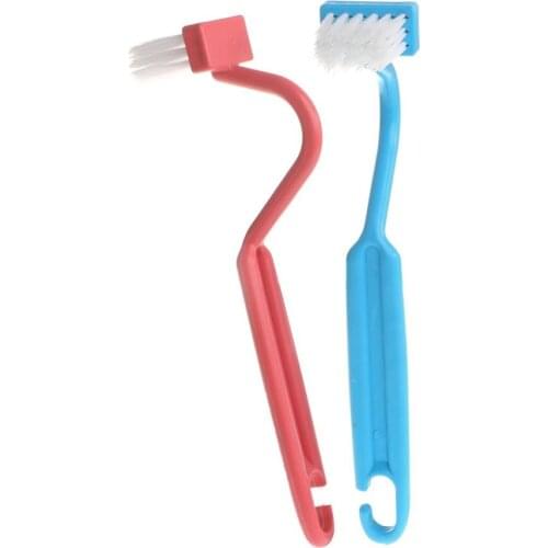 Portable Clean Brush Toilet Brush Scrubber V Shape Cleaner Bent Handle AXYC