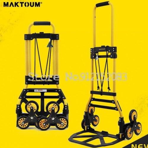 Stair Climb Portable Folding Grocery Shopping Cart Small Trolley Climbing Stairs Hand-drawn Trolley Luggage Cart Hand Trolley Ho