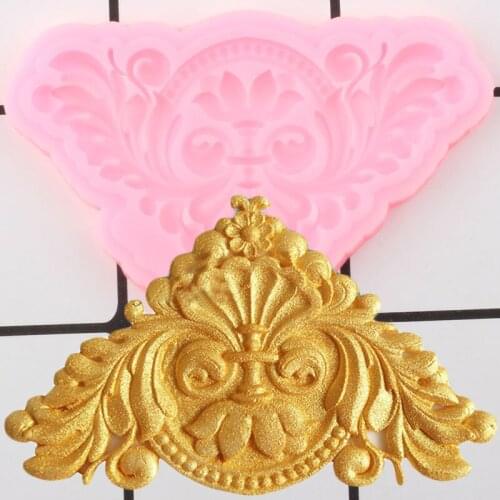 Relief Cupcake Topper Silicone Mold Cake Decorating Tools DIY Party Cake Border Fondant Mould Candy Polymer Clay Chocolate Molds