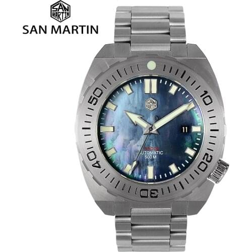 San Martin Diver Watches Men Mechanical Automatic Movement Sapphire Waterproof 500m Luminous Stainless Steel Limited Edition