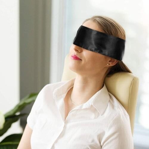 1.5M Silk Sleep Mask Natural Sleeping Eye Mask Eye Relax Massager Beauty Tools Soft Portable Blindfold BDSM Bandage Masks Masque