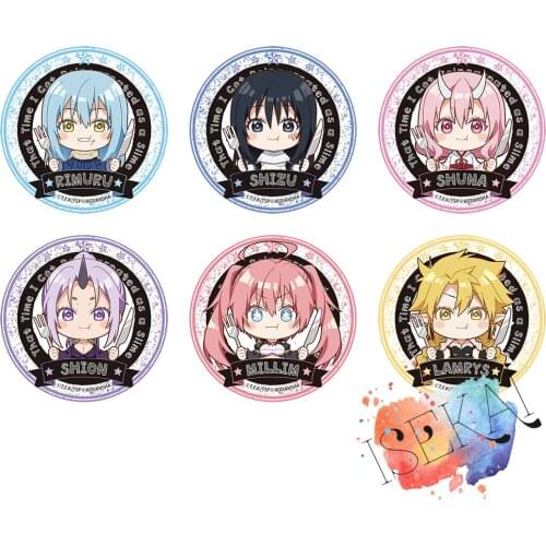 That Time I Got Reincarnated as a Slime Badge Rimuru Tempest Shizu Milim Lamrys TenSura Slime Isekai Metal Badge Brooch Pins