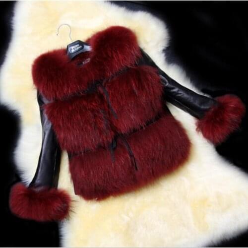 2020 Fashion Autumn Winter Coat Warm Women Faux Fox Fur Vest High-Grade Jacket Colete Plus Size 4XL