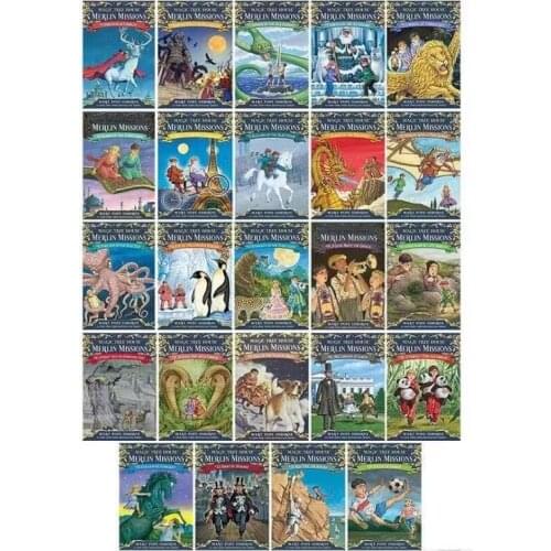 1-24 English Reading Story Books Children Adventure Science Chapter Book NEW 24 Stories Books Magic Tree House Merlin Missions