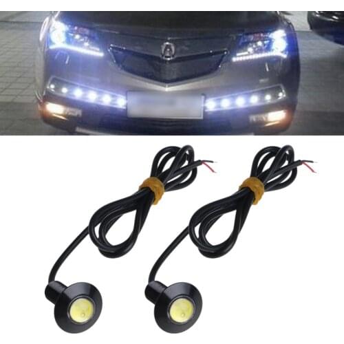 1 Pair Ultra Thin 23mm 12V Car LED DRL Daytime Running Light Eagle Eye Lamp