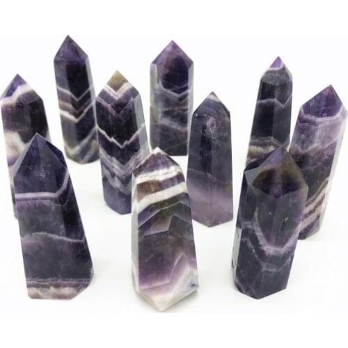1pcs Natural Purple Phantom Amethyst Quartz Crystal Double terminator Points pillar Polished Healing from Chakra healing