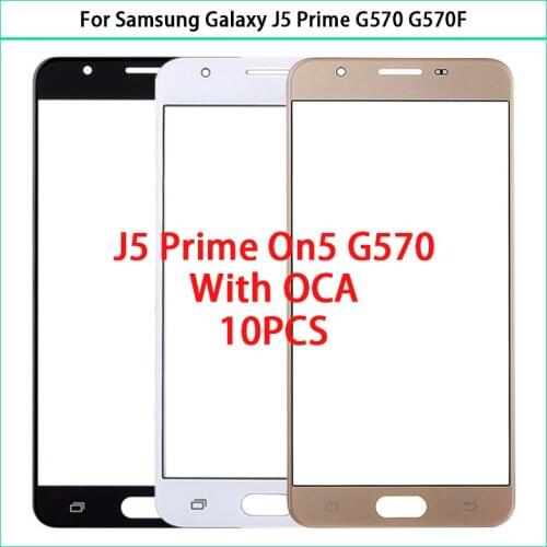10Pcs/lot For Samsung Galaxy J5 Prime G570 G570F G570DS Touch Screen LCD Front Outer Glass Lens Glass Panel Cover Replace