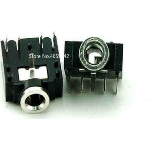 10PCS/Lot 3.5mm Stereo Audio Socket/Jack Connector two channel 5Pin