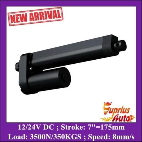 175mm/ 7 inch stroke Mini Linear Tubular motor motion, 3500N/350KG/770LBS load electric linear actuator 12v hot sale