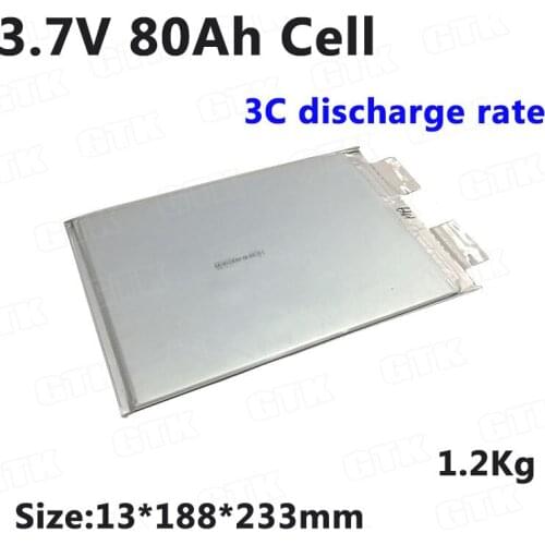 4pcs NEW! Lithium 3.7v 80Ah li ion cell 3C discharge for DIY lifepo4 12v 24v battery pack solar energy inverter power tools