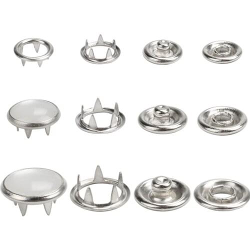 50sets of 9.5/11mm pure copper pearl clasp childrens clothing buttons with five claws installation tool accessories suit buckle