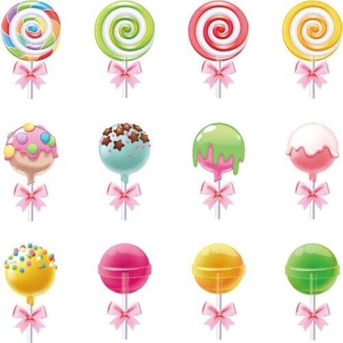 618 Sale Baby Shower Sweet Lollipop Banner Kids Candy Sugar Party Decorations Wall Hanging Bunting Girls Birthday Party Favors