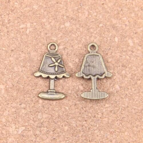 96pcs Charms desk lamp 23x15mm Antique Pendants,Vintage Bronze Jewelry,DIY for bracelet necklace