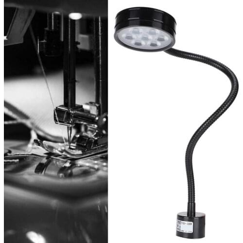 AC 110-220V 7W LED Work Light Adjustable Neck Magnetic Base Lamp For CNC Machine Car Repair Light