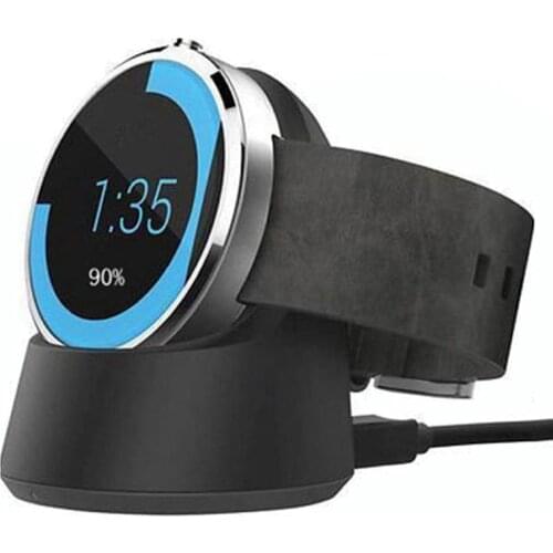 For Motorola Moto 360 Smart Watch QI Wireless Charging Cradle Dock Charger Cable