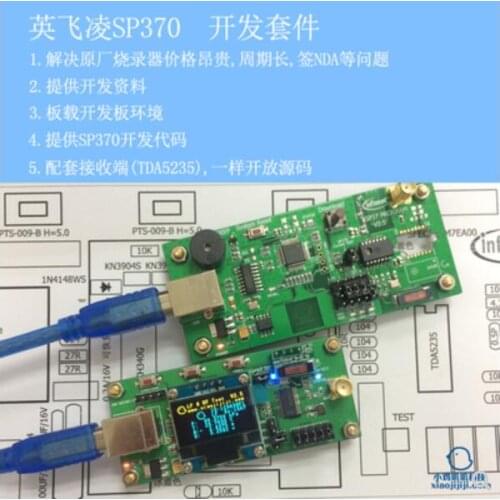 For Infineon SP370 tire pressure TPMS sensor programmer burner development board data TDA5235 receiving