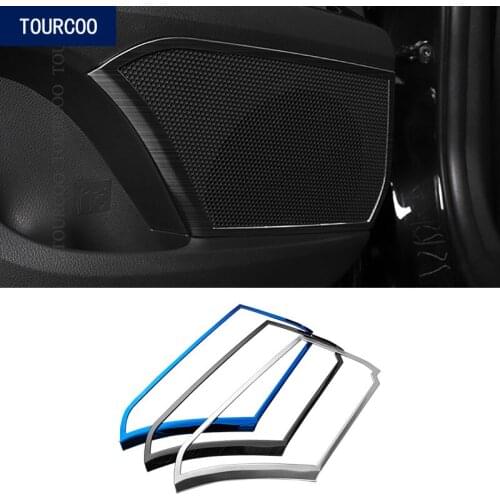 For Toyota Camry 2018 2019 Interior Door LoudSpeaker Frame Cover Trim Sticker Car Styling Stainless Steel Moulding Accessories