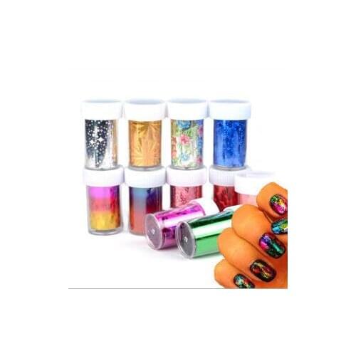Hot Sale! 5 pcs random colour Fashion New Hot Sells Glaxy Nail Sticker Decal Nail Art Foil