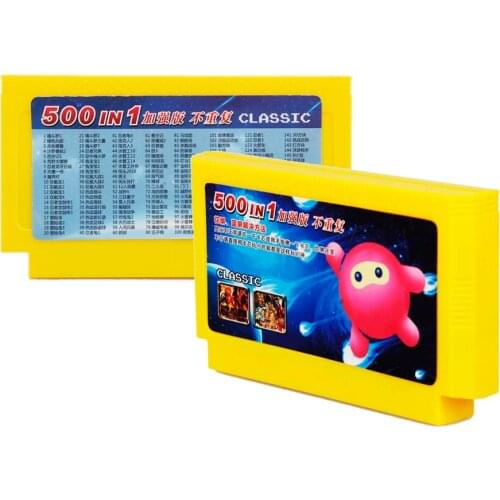 500 in 1 game cartridge Video Games Memory Cards 8 Bit 60 pin Game Console For game classic FC game cards entry ashes level