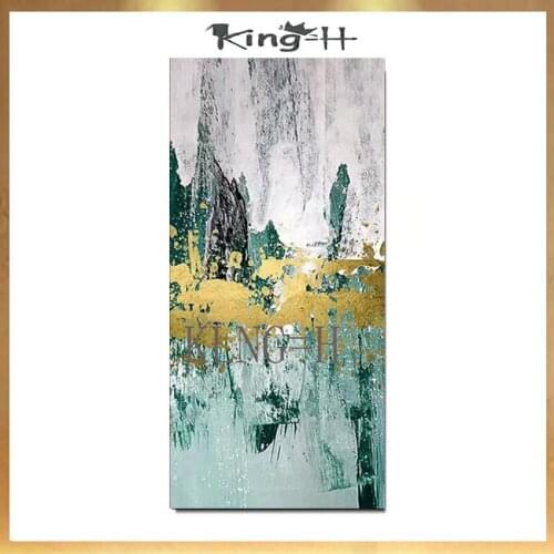 New 100% Hand Painted Abstract Gold Art Wall Picture Handmade Golden Tree Canvas Oil Painting For Living Room Home Decor