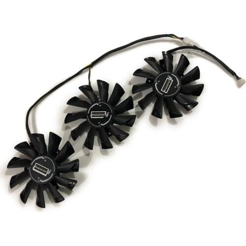 Repairist 3pcs/set GTX1060 GPU VGA cooler Video Cards fan For MSI GeForce GTX 1060 6G DUKE Graphics Card as replacement