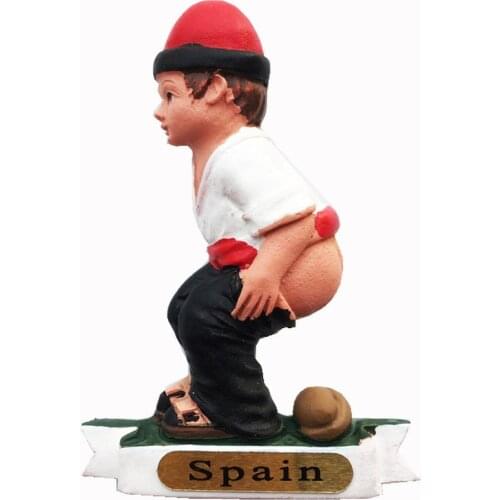 BABELEMI Cute Spain Caganers Fridge Magnet Travel Tourist Souvenirs Handmade 3d Resin Refrigerator Magnetic Stickers Home Decor