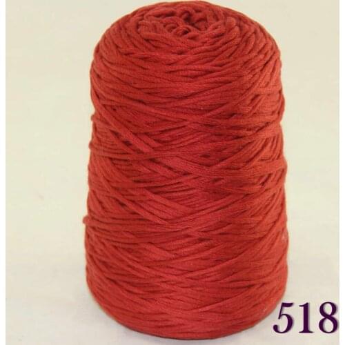 1X400g soft sell high quality 100% cotton hand-woven yarn Poppy Red cone 422-518