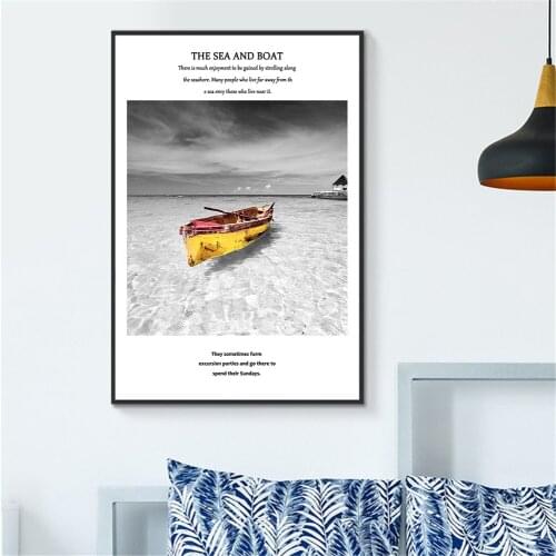 Boat Poster Nordic Wall Art Canvas Painting Beer Wall Pictures for Living Room Sea Boat Poster Prints Kitchen Decor Wall Decor