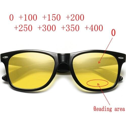 2020 New Luxury Bifocal Reading Glasses Mens Driving Shades Male Sun Glasses Vintage Night Vision Driving Fishing Sunglasses NX