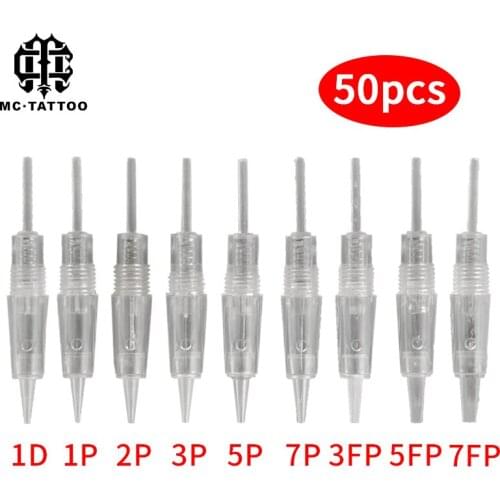 50pcs Disposable permanent makeup Cartridge needles For Tattoo machine pen eyebrow/lips/eyeliner Free shipping